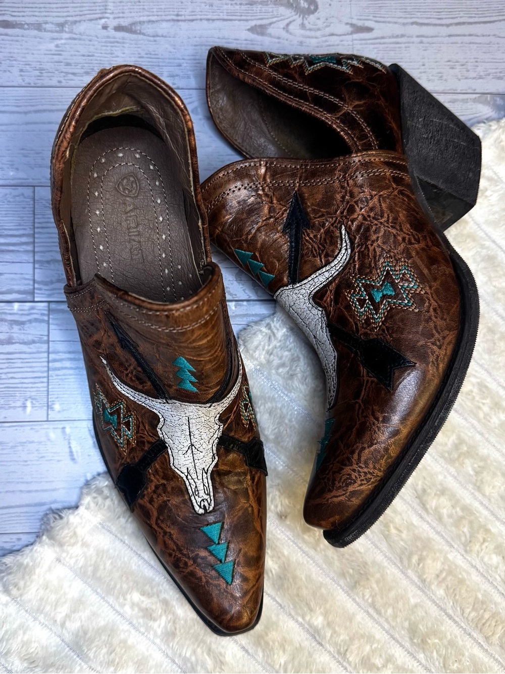 ARIAT Dixon Encore Leather South Western Booties size 8 women’s desert country